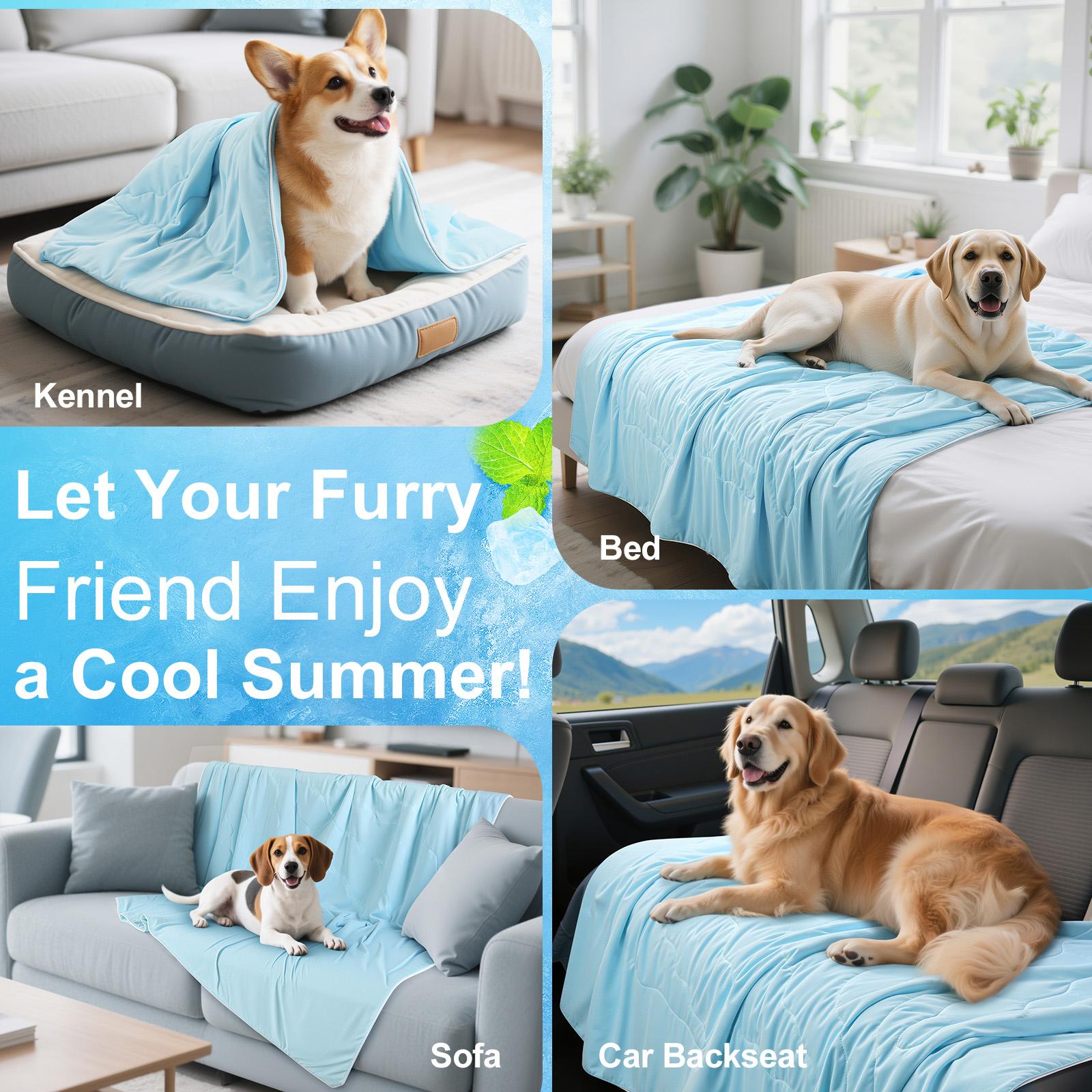 Pawaboo Premium Cooling Dog Blanket, Q-MAX>0.4 Cooling Blanket for Dogs, Washable Lightweight Summer Quilt for Pets and Humans, Self Cool Quilt for Cats, Cool Throw for Hot Sleepers Pawaboo Premium Cooling Dog Blanket, Q-MAX>0.4 Cooling Blanket for Dogs, Washable Lightweight Summer Quilt for Pets and Humans, Self Cool Quilt for Cats, Cool Throw for Hot Sleepers