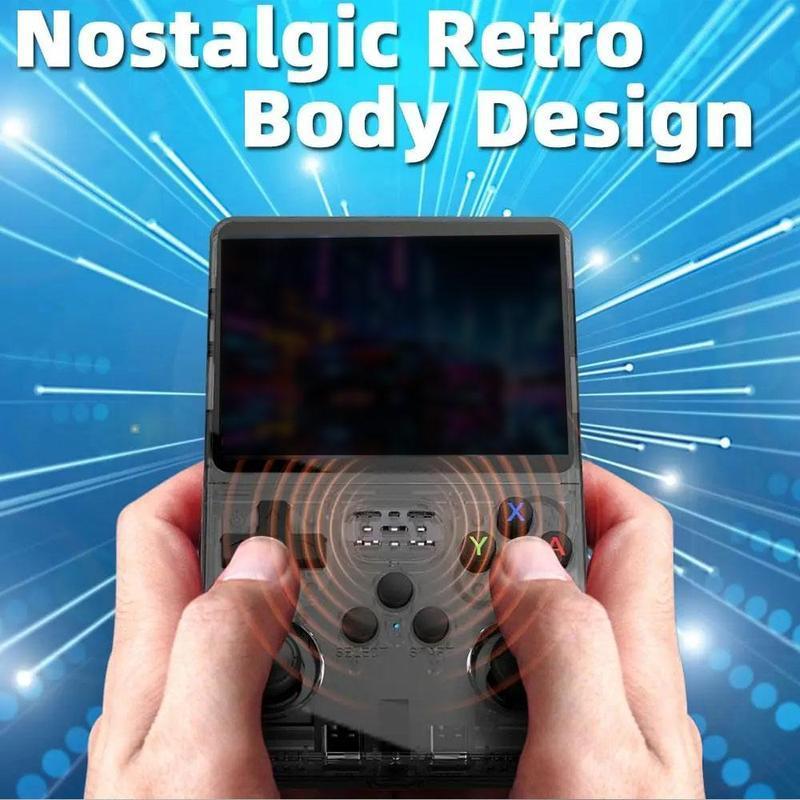 R36S Portable Game Console, 3.5 Inch IPS Screen Retro Video Game Console, Rechargeable Handheld Game Console with 64G TF Card