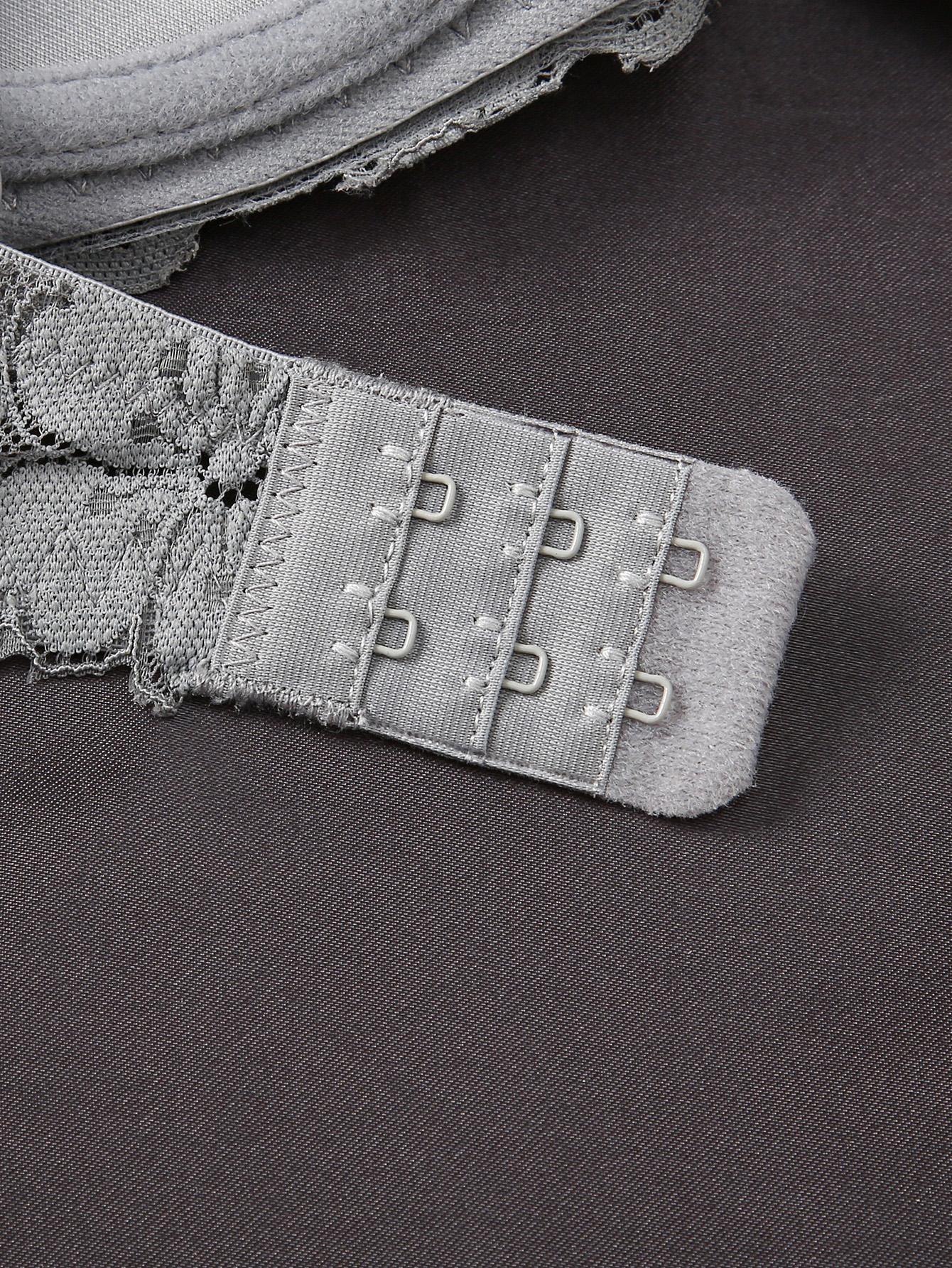 Ecomilky 3-Pack Women's Floral Lace Push Up Bra, Adjustable Strap Underwire Bra, Soft Comfortable Breathable Lingerie for All Seasons Womenswear bra bras for women