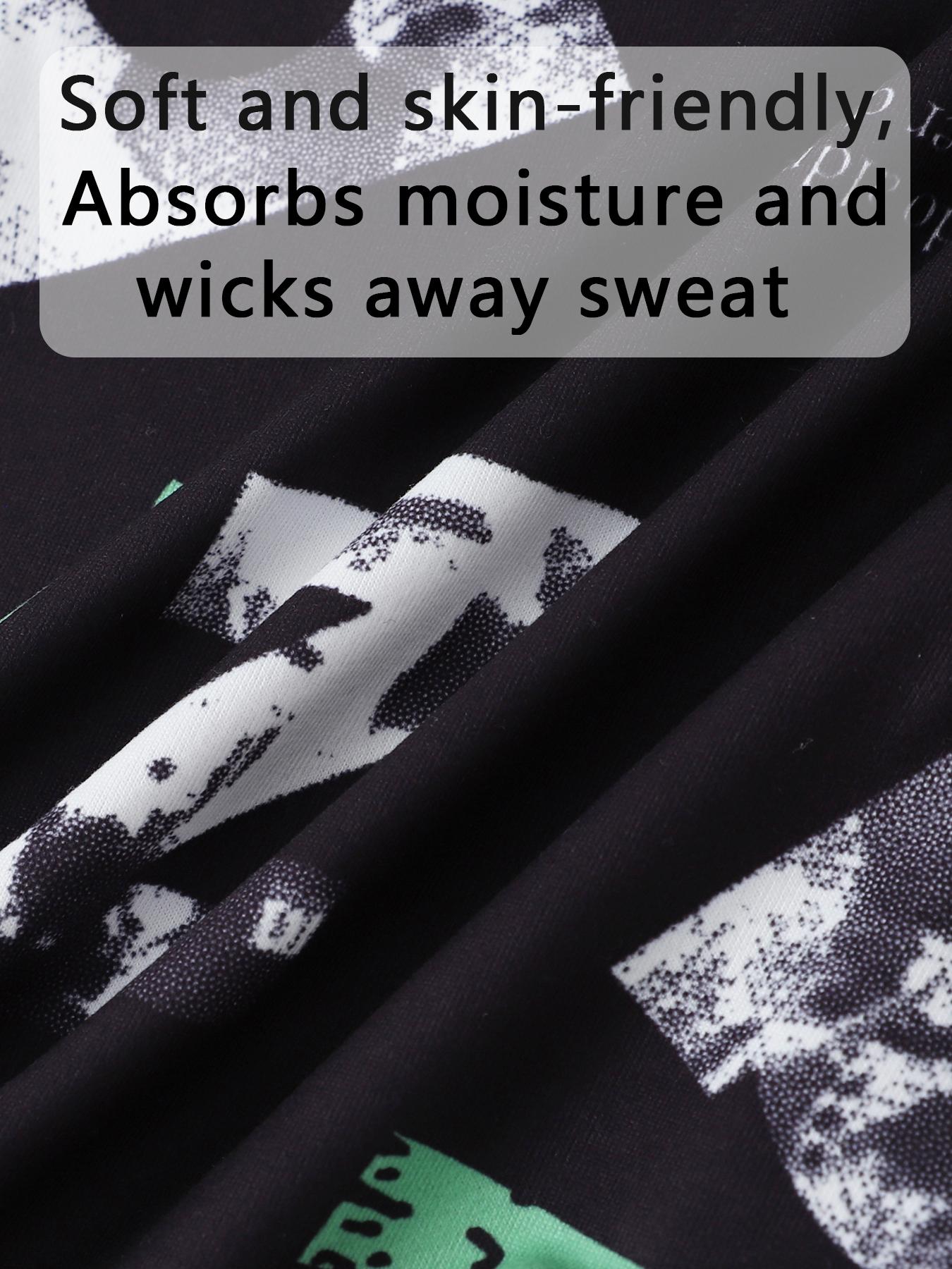 Trendy Letter Print Men's Boxer Briefs 3pcs, Comfortable Elastic Waistband, Multi-Color Options