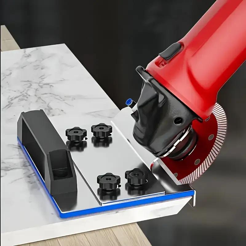 45° Angle Grinder Precision Tile Chamfering Tool Set - Portable, Lightweight, Durable Metal Construction, Equipped with a Dust Removal System, Suitable for Ceramic Tile Edges And Wood Trimming, Creating Smooth Edges And Ensuring Safety, No Power