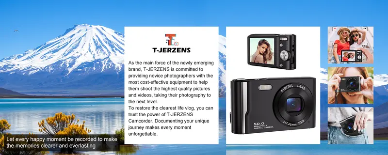 Product Introduction of Digital Camera Autofocus 50MP Vlogging Camera with 32GBSD Card 16x Digital Zoom Compact Camera, 2.8-inch Screen, Fill-in Light, Anti-Shake 0