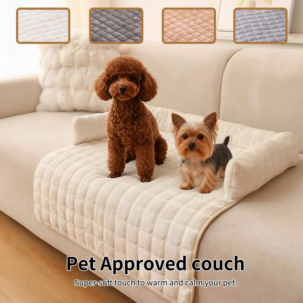 Plush Pet Bed, Cat & Dog Love Sofa Cushion, Soft Dog Nest, Large Space Anti-Slip Sleep Pad, Cozy Pet Lounger, Fluffy Cloud Bed