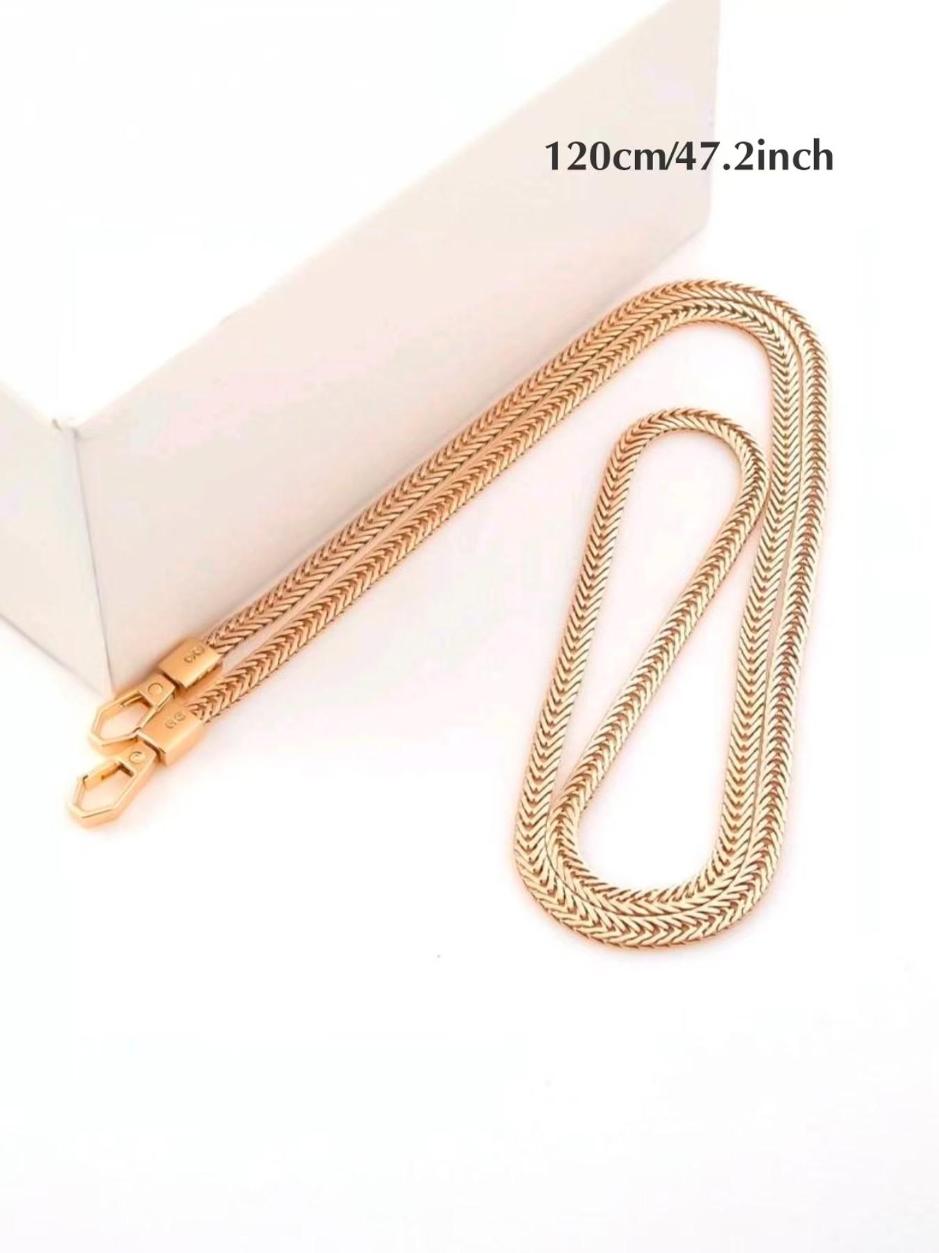 Elegant Handbag Chain,tracolla per borsa，catena per borsa， 2D Flat Iron Strap, Metal Buckle Shoulder Strap, Replaceable Single Shoulder/crossbody Strap, DIY Wallet Making