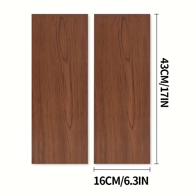 30 Pcs Glossy PVC Self-Adhesive Wood Grain Floor Stickers, Durable Waterproof and Oil-Proof Flooring Patchwork for Universal Home Use