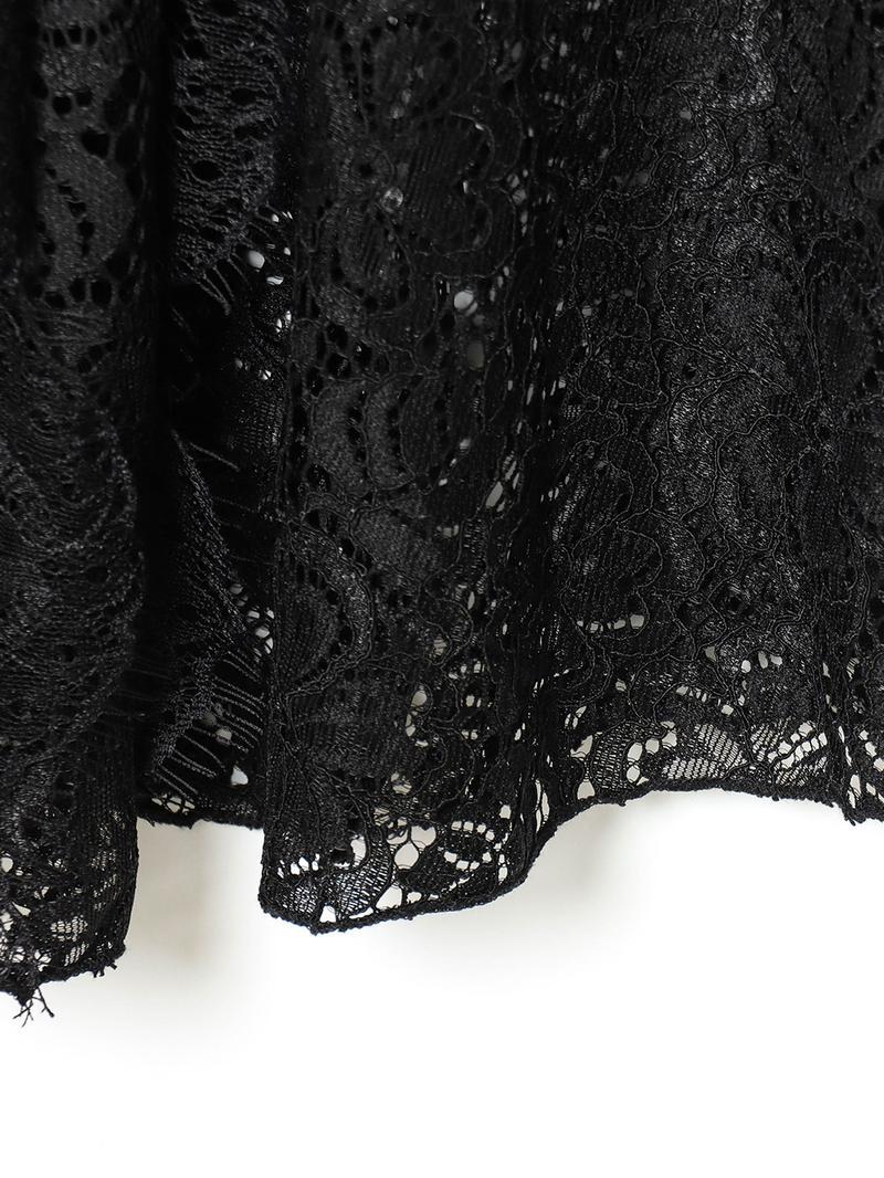 Women's High Waist Satin Lace Long Dress, Asymmetric Decor Y2K Evening Gown, Layered Elegant Midi Skirt for Spring Summer Fall Winter