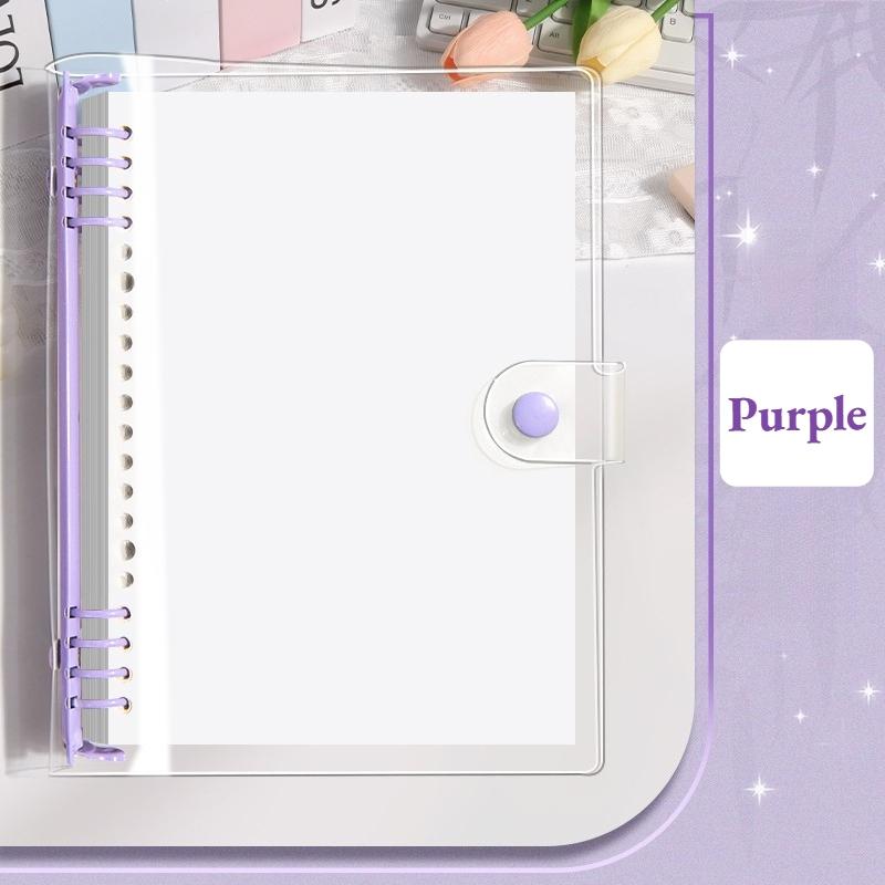 B5 size learning notebook with PVC transparent cover, ring-bound design supports layered notes and mind maps, perfect for structured focused learning, comes with B5 160 pages and B5 blank 160 pages, suitable for school homework, class notes and work logs,