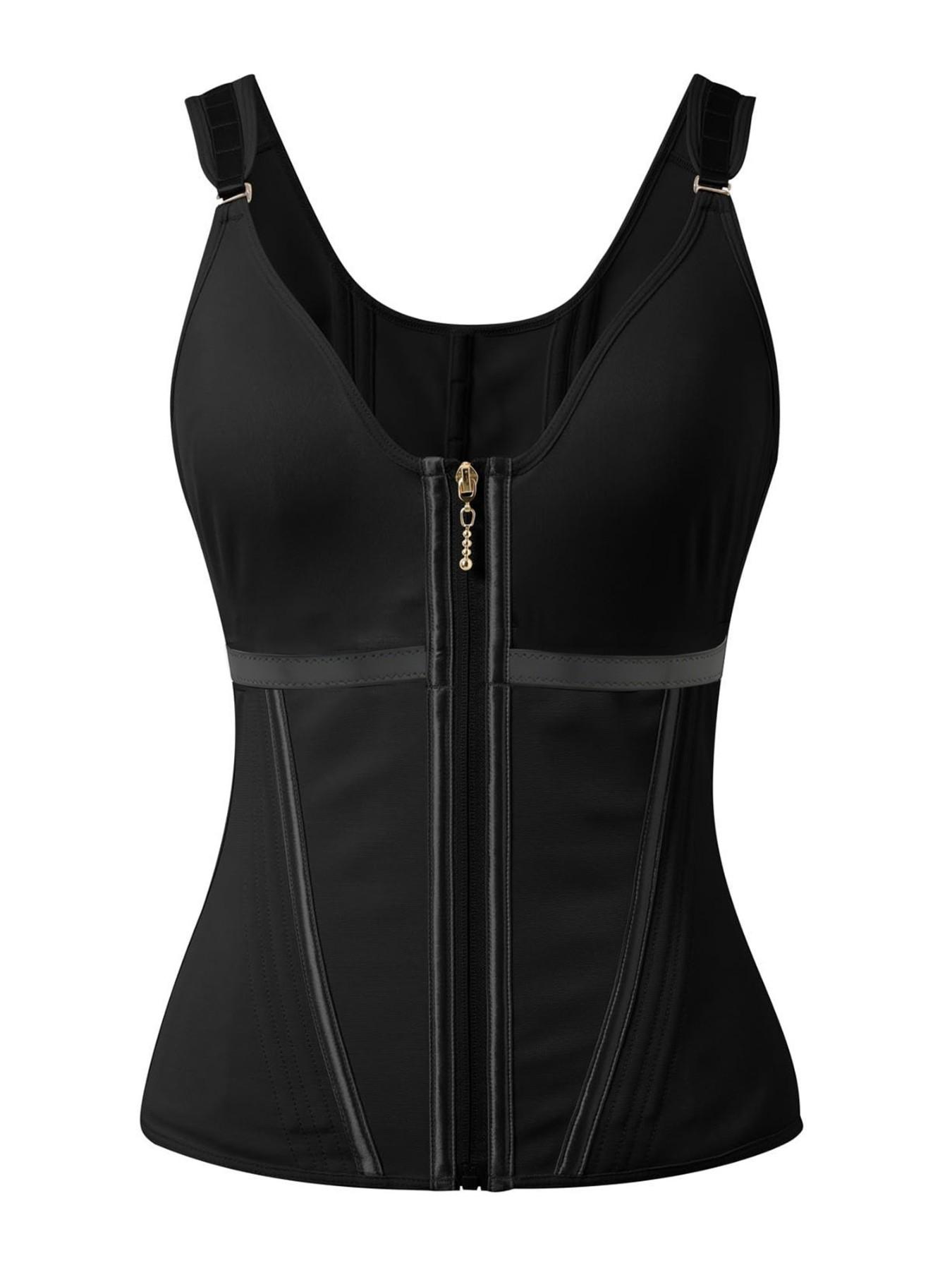 Women's Zipper Hook Waist Shaper Tight Top, Sports Fitness Belted Waist, Daily and Workout Shaping Compression Wear, Shapewear, Compression Tummy Tuck, Compression Body Shapewear