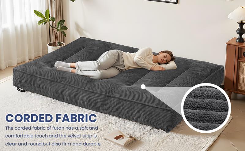 Winzoo 8”Thick Japanese Mattress Compressed Futons Sofa,Sleeper Couch Sofa Bed for Adults,Pets Roll Up Folding mat Durable Memory Foam Kids Floor mat