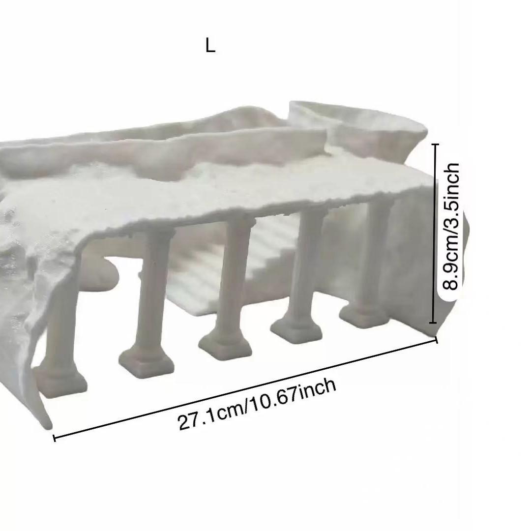Greek Column Hole Aquarium Decorative Item, 3D Printed Roman Pillar Fish Tank Landscape Decoration, Ideal for Aquascaping