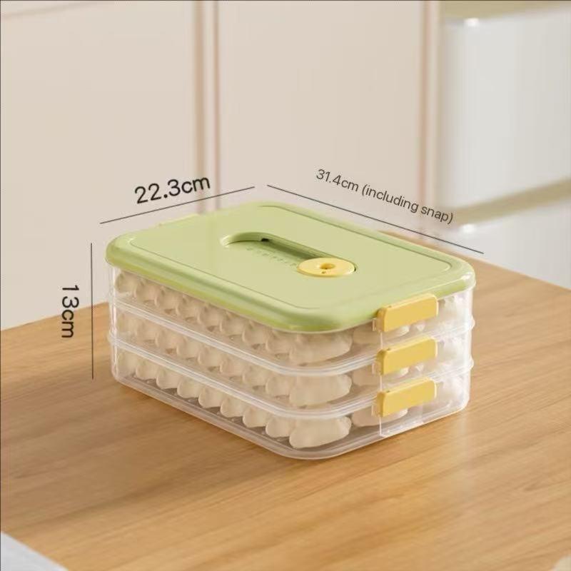 Egg Storage Box Fridge Sealed Timer Freshness Container Multi-Layer Egg Holder Rack Plastic Transparent with Lid