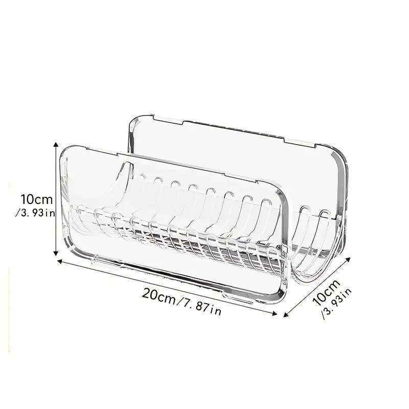 Transparent Acrylic Storage Rack, Stackable Design, Bathroom Organizer, Hair Tool Holder, Countertop Shelf, Practical Shelving Unit