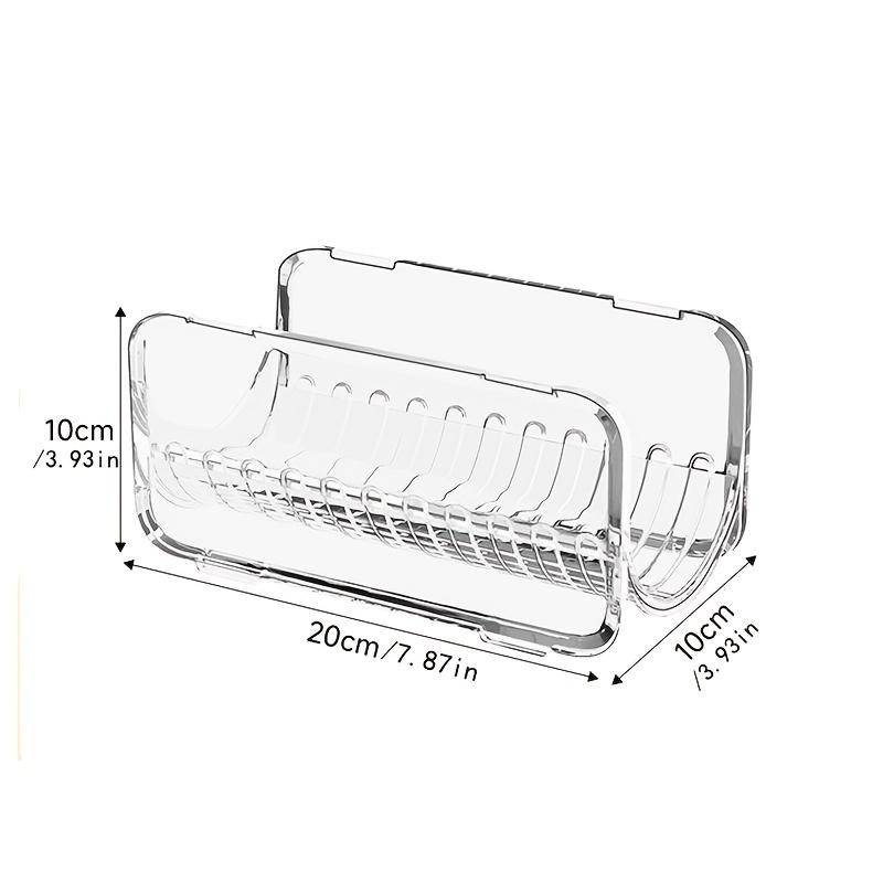 Transparent Acrylic Storage Rack, Stackable Design, Bathroom Organizer, Hair Tool Holder, Countertop Shelf, Practical Shelving Unit