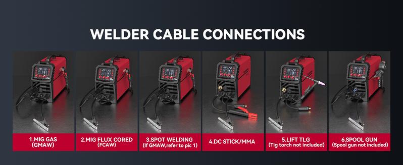 ARCCAPTAIN MIG250 Multi Process Welder 250 Amps MIG Welder Welding Machine Heavy Duty Work Portable Welder welder machine