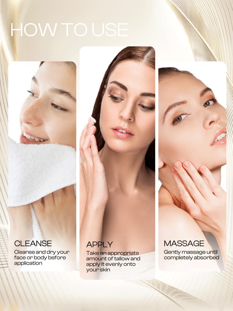 【Highly Recommended】Organic Grass-Fed Tallow & Raw Honey Balm — Intensely Nourishing Cream for Soft, Glowing Skin — Handcrafted with Care