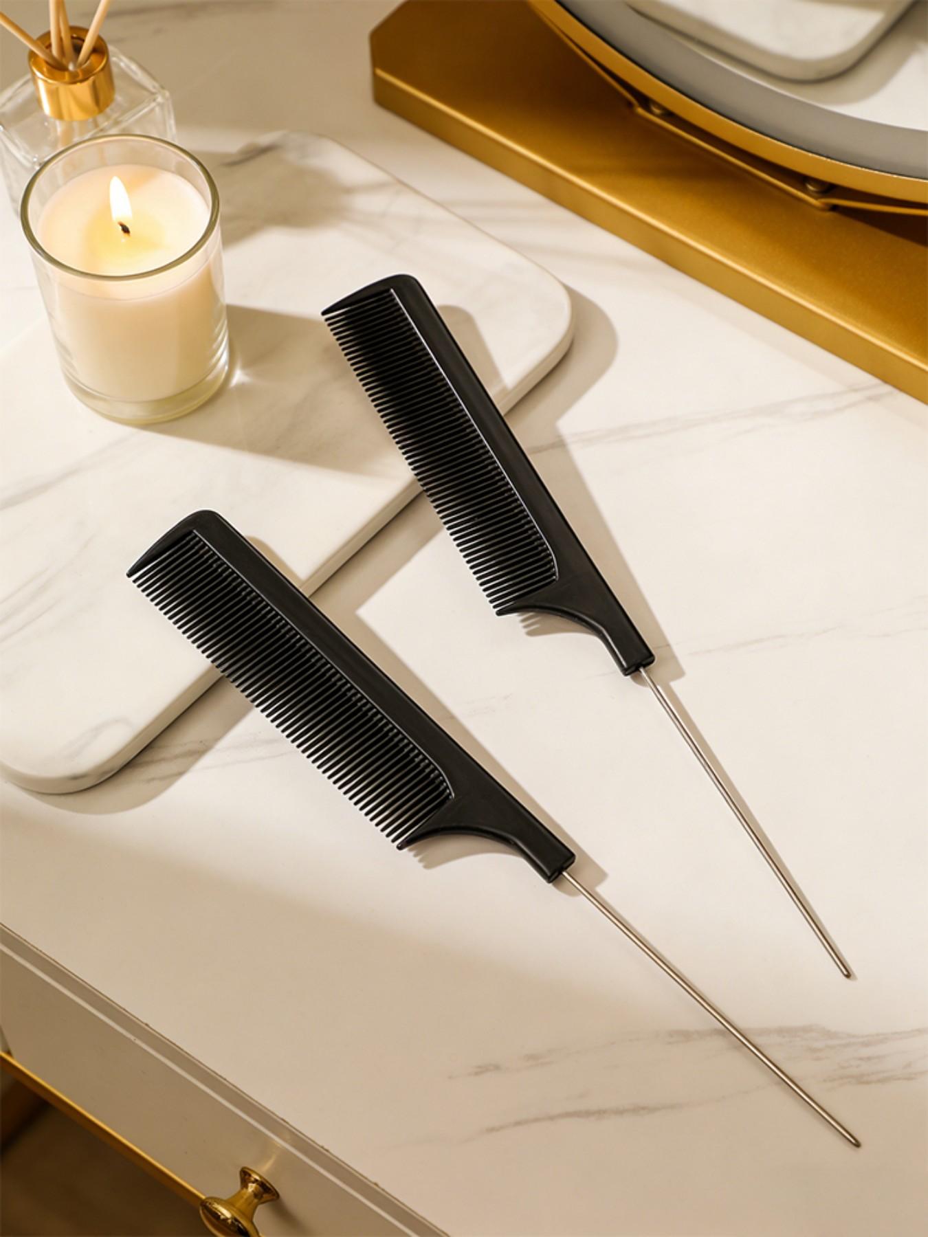 Anti-Static Comb Set, Fine Tooth Dense Combs, Steel Needle Tail Comb, Hair Styling Tool for Home and Salon Use