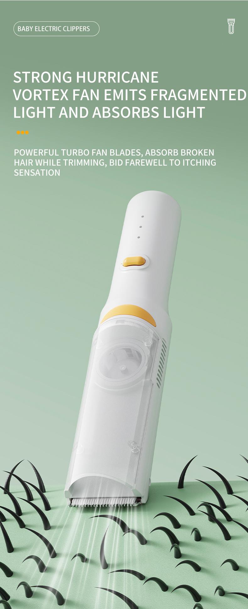 Baby Hair Clipper Trimmer for Newborns, Gentle Sounds to Reduce Fear, Easy to Use with 3 Adjustment Settings, Ideal for Trimming Baby Hair