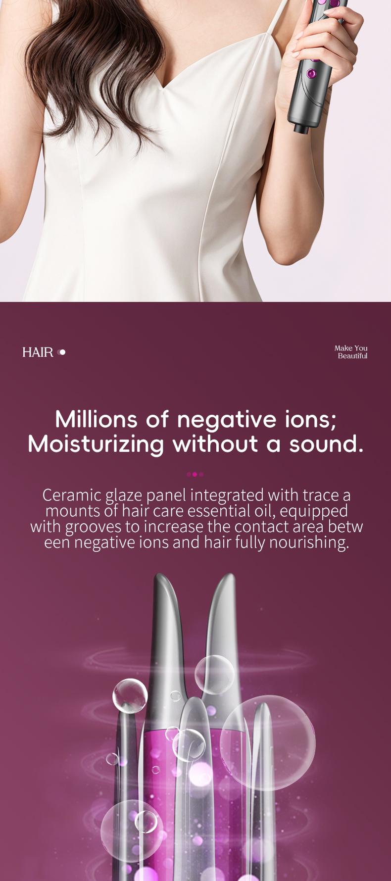 Automatic Hair Curler, 33mm Home Spinning Curling Iron, Negative Ion Automatic Curling Wand, 4 Temperature Modes, For Women's Hairstyles, Valentine's Day Gift, Automatic Curling Iron, Hairdressing Products