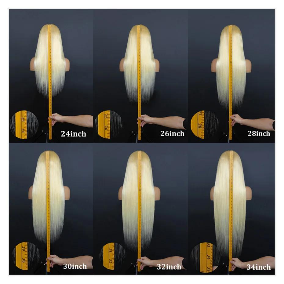 [26 Inch Only $139] STERLY 250% Density #613 Blonde 13x6 Long Straight Full Lace Frontal Body Wave Wigs Fashion Color blonde Wig Smooth HD Transparent Lace Front Wig