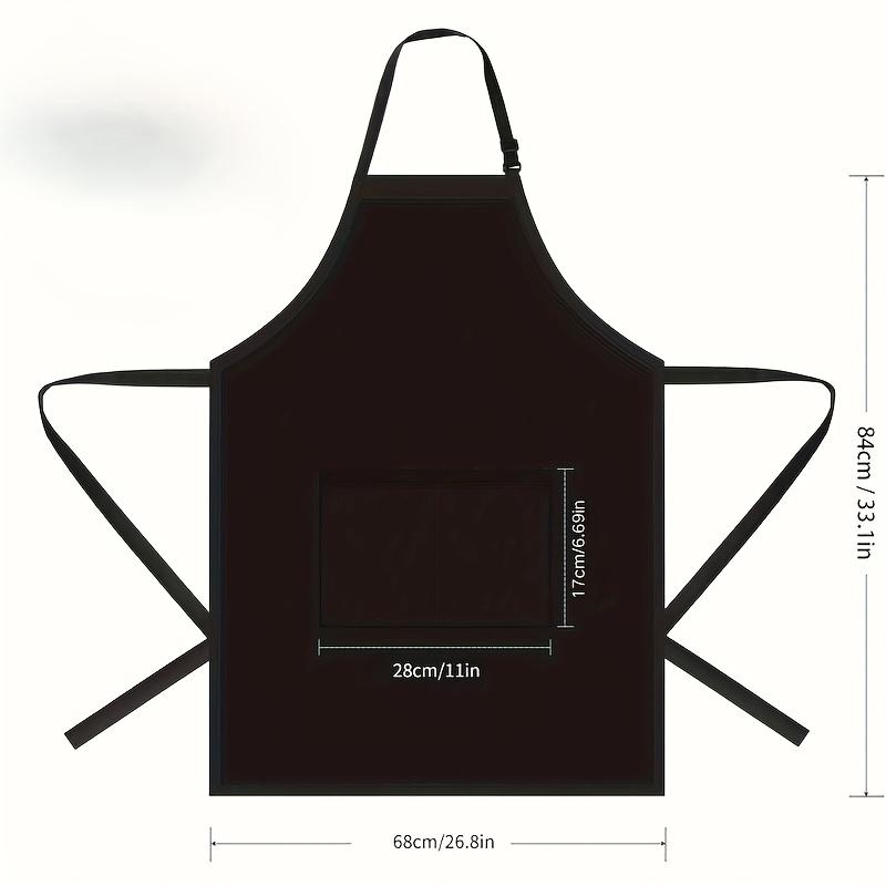 1pc adjustable chef apron with pockets - durable and lightweight - perfect for cooking, grilling, and baking - unisex design, essential for baking, professional chef style, holiday gift Kitchen Cooking Aprons