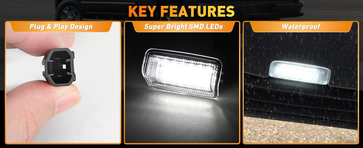 Nilight 2PCS LED Interior Door Panel Light Courtesy Lights White Beam Plug and Play for Toyota Avalon Sienna Venza Camry Prius 4Runner Lexus IS ES GS LS RX GX LX Subaru BRZ Lighting Accessories