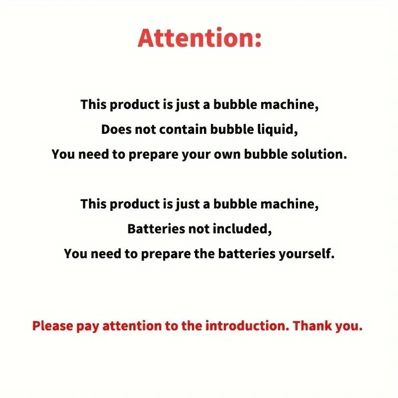 Automatic Bubble Blower with LED Light, Handheld Strong Spray, Party Bubble Machine, Automatic Bubble Maker, Outdoor Birthday Party Gift, Christmas Present, Requires 4 Aa Batteries