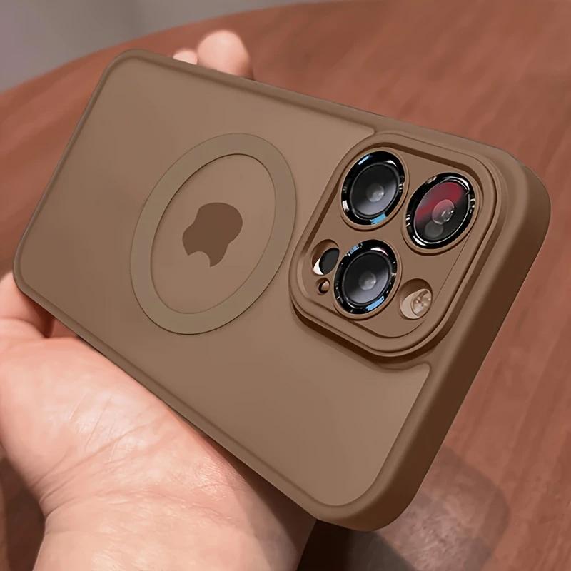 Solid Color Shockproof Phone Case, Casing, Protective Cover Compatible with iPhone 11/12/13/14/15/16 Pro Max, Phone Accessory