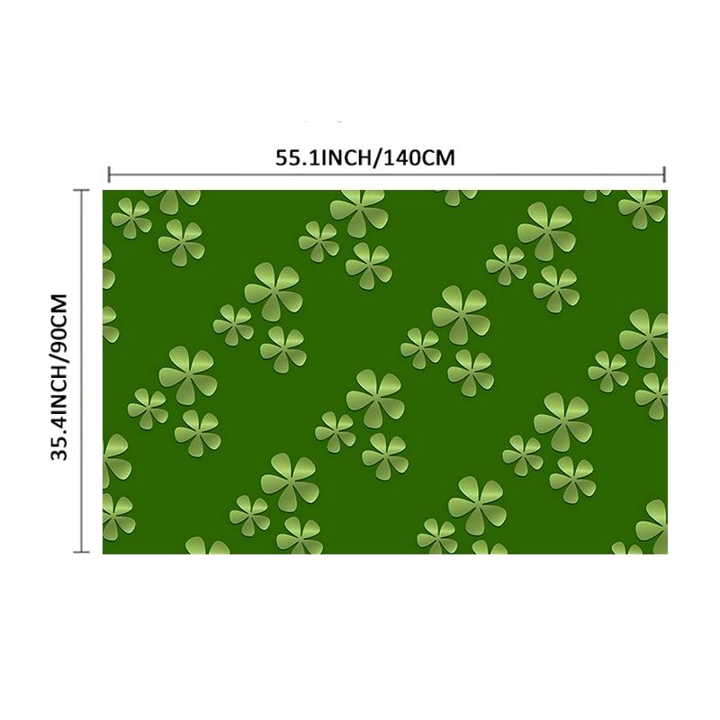 1 pc St Patrick's Day Tablecloth Leaf Pattern, Perfect for Picnics Camping Weddings Birthdays Restaurants Buffets, Washable Home Decor