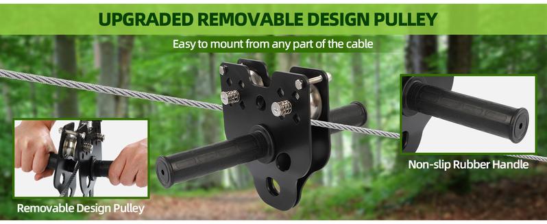 60-200FT Backyard Zip Line Kit for Kids and Adult Up to 400LBS with Stainless Steel Ziplines Spring Brake and Safety Harness, Outdoor Christmas and Birthday Gifts for Kids 60-200FT Backyard Zip Line Kit for Kids and Adult Up to 400LBS with Stainless Steel Ziplines Spring Brake and Safety Harness, Outdoor Christmas and Birthday Gifts for Kids