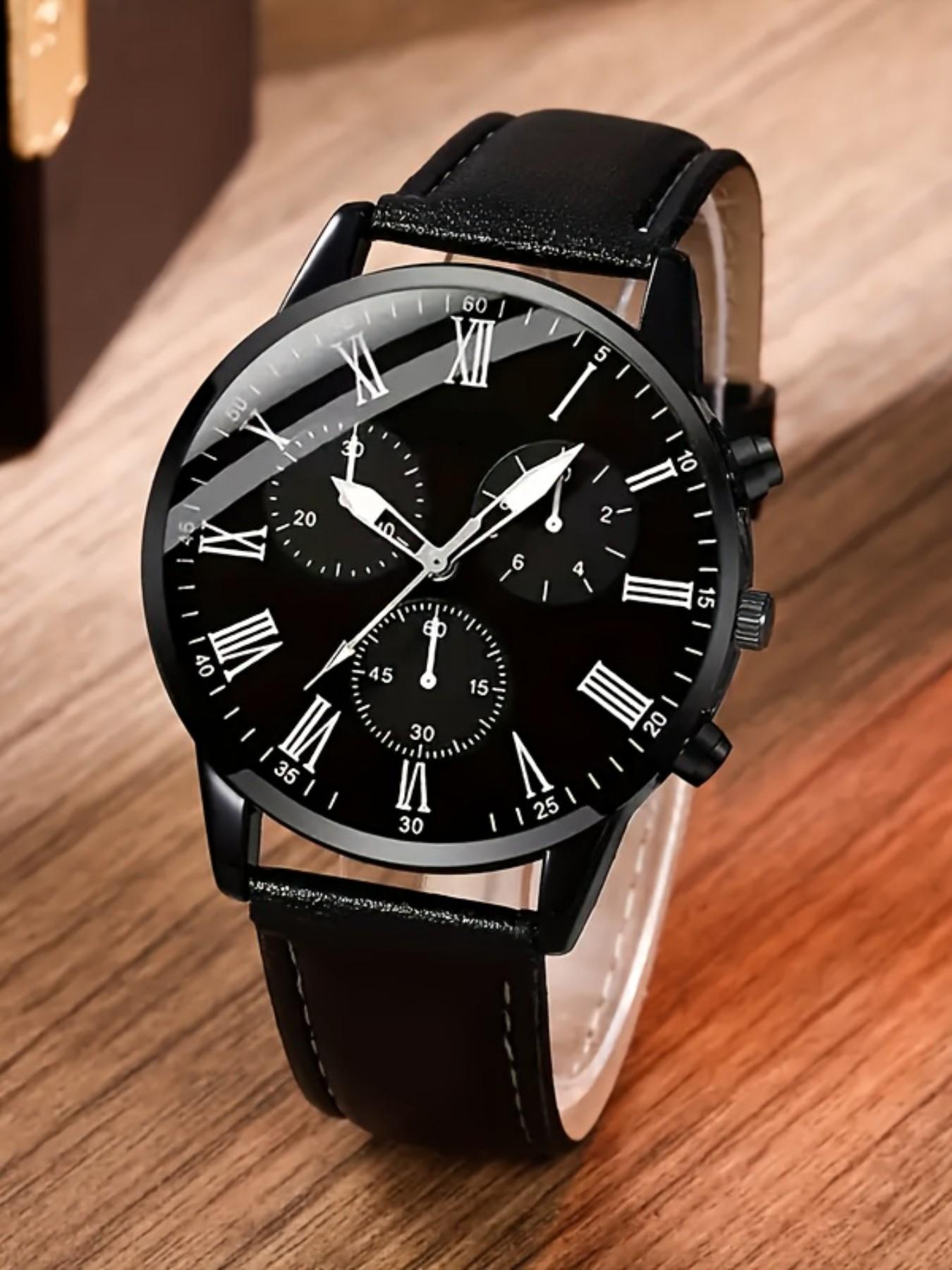 Classic Quartz Watch Set with Wallet, Analog Display, Zinc Alloy Material, Perfect for Weddings, Birthdays, Anniversaries, Business Men's Accessories
