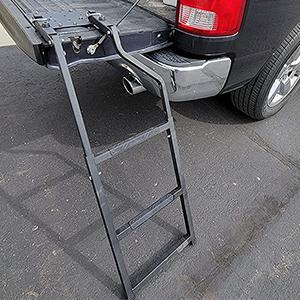 Nilight Foldable Truck Tailgate Ladder for Pickup with Aluminum Step Grip Plates, Replaceable Rubber Ladder Feet & Stainless Steel Self Drilling Hex Screws Universal Automotive Accessories Vehicle Accessories dealsforyoudays