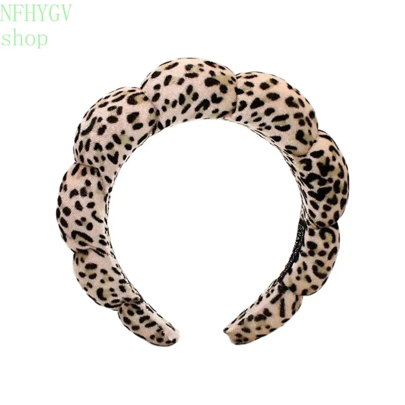 Gold velvet leopard print with light green spots