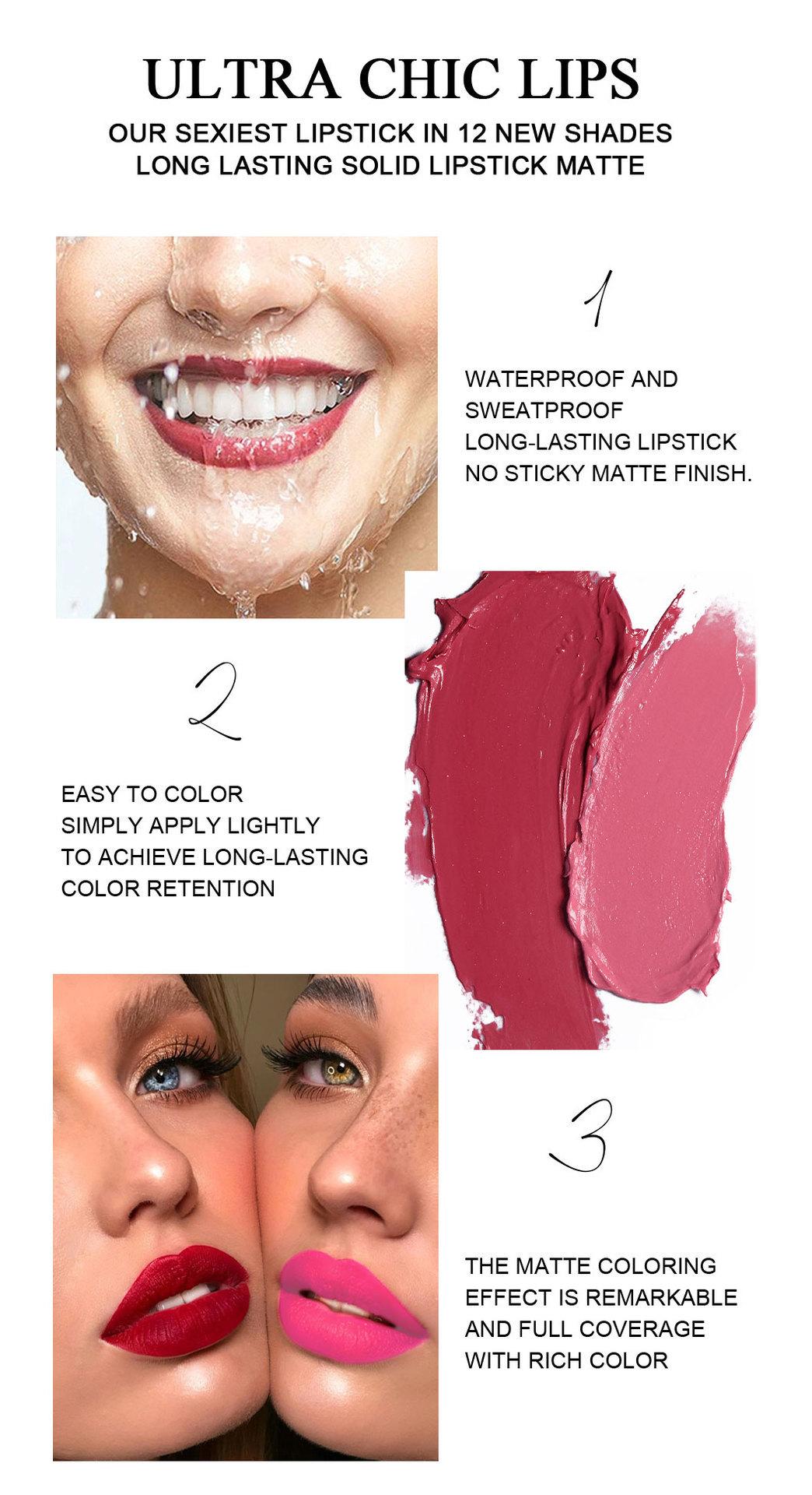 6 Pcs Vibrant Matte Lipstick Makeup Set Smooth Easy To Apply Long Lasting Coloring Moisturizer Full Color Lip Glossy Silky Cream Waterproof Cosmetic 6 Pcs Vibrant Matte Lipstick Makeup Set Smooth Easy To Apply Long Lasting Coloring Moisturizer Full Color Lip Glossy Silky Cream Waterproof Cosmetic