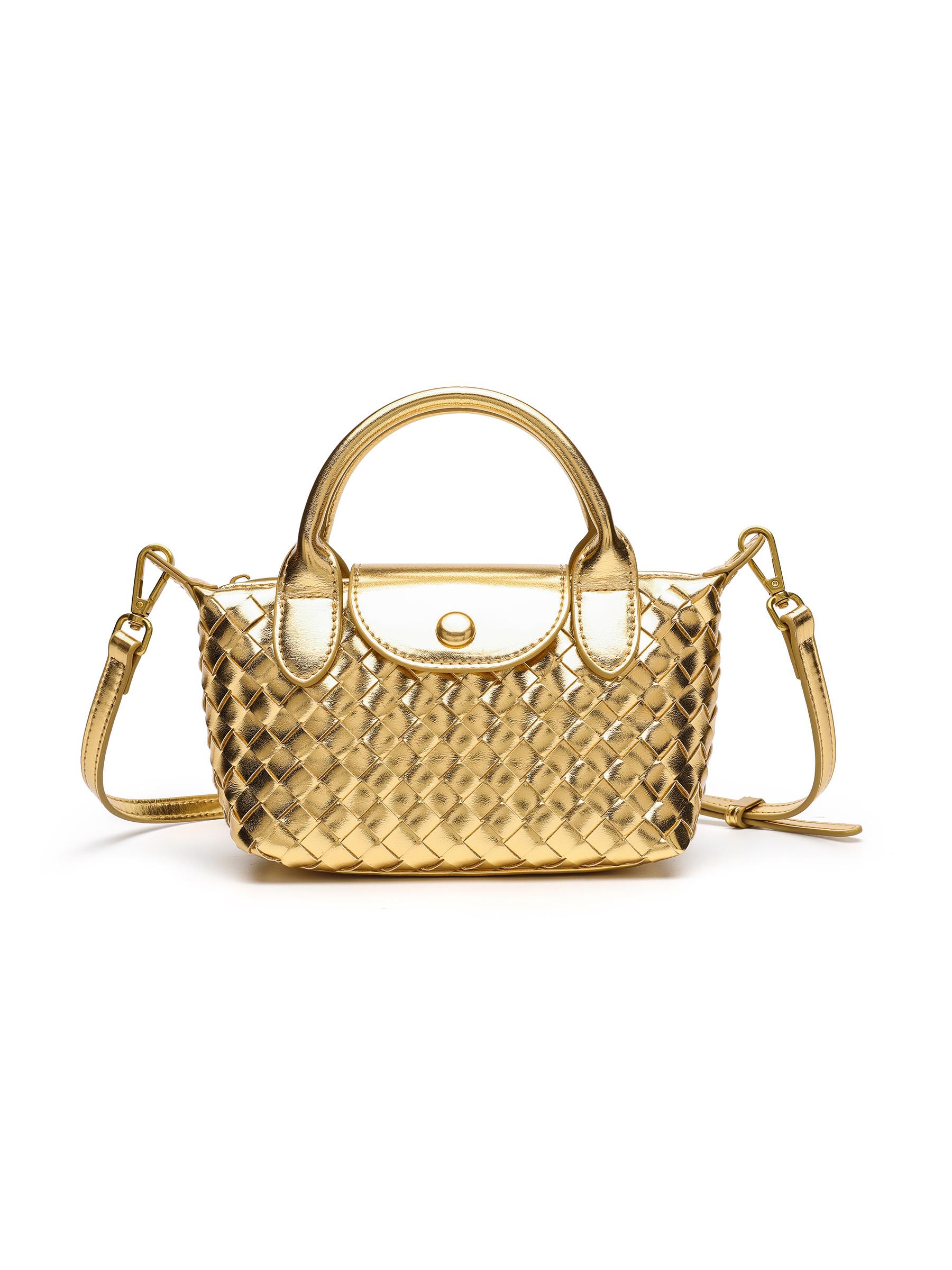 New Fashion Handmade Woven Crossbody Bag, Mini Versatile Shoulder Bag, Vintage Buckle, Perfect for Shopping and Dates