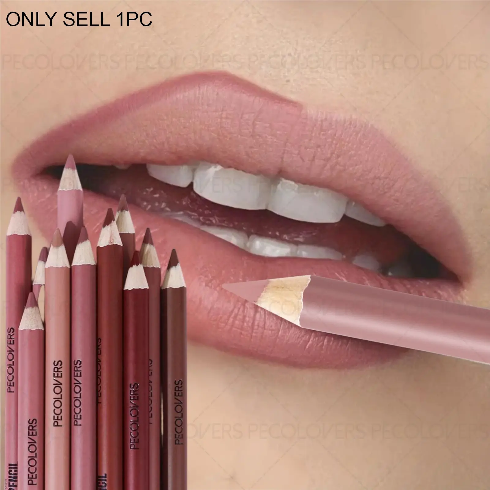 1PC Velvet Matte Lip Liner - Pencil Texture, Long-lasting, Smooth, Easy To Color, Long-lasting Non-stick Cup, Perfect for Christmas and Valentine's Day Gifts Lipliner