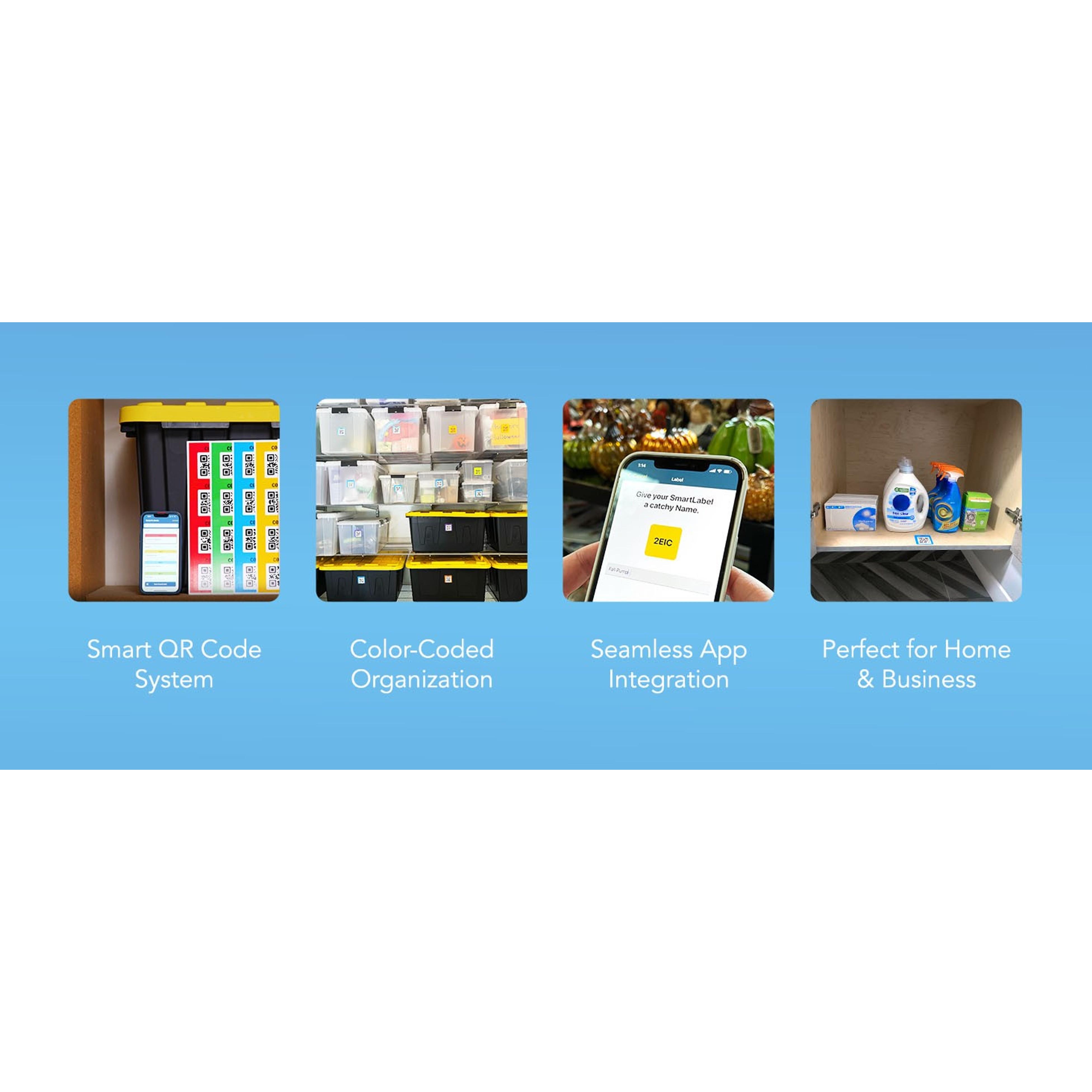QR Code Stickers with AI Photo Analysis App - Auto-Creates Item Descriptions - No Typing - Made in USA - QR Code Labels for Storage & Inventory Tracking, Organization & Moving, 48 PackGift
