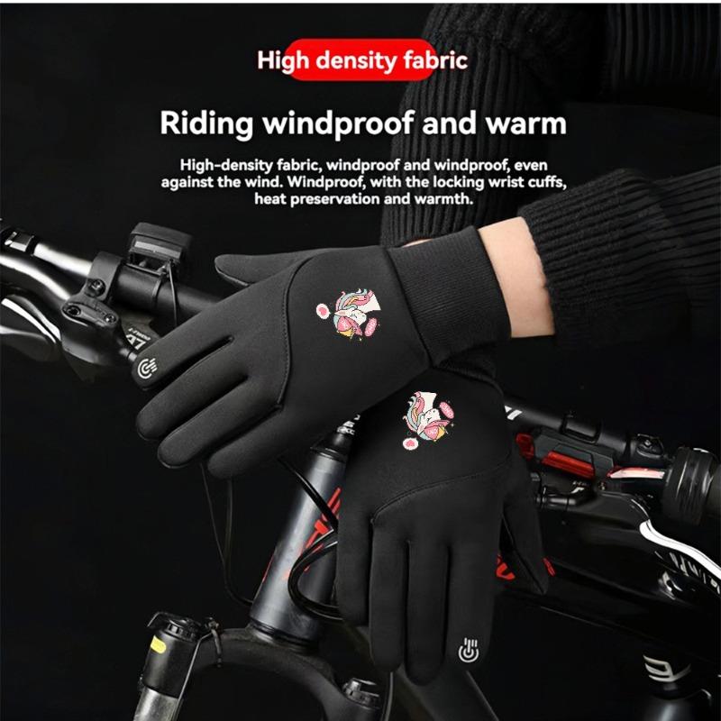1 pair with Rainbow Unicorn Drawstring Unicornwinter gloves Touchable gloves Touch Screen Warm Daily Use for Men Women Warm Christmas gifts Trendy Modern keep warm Classic