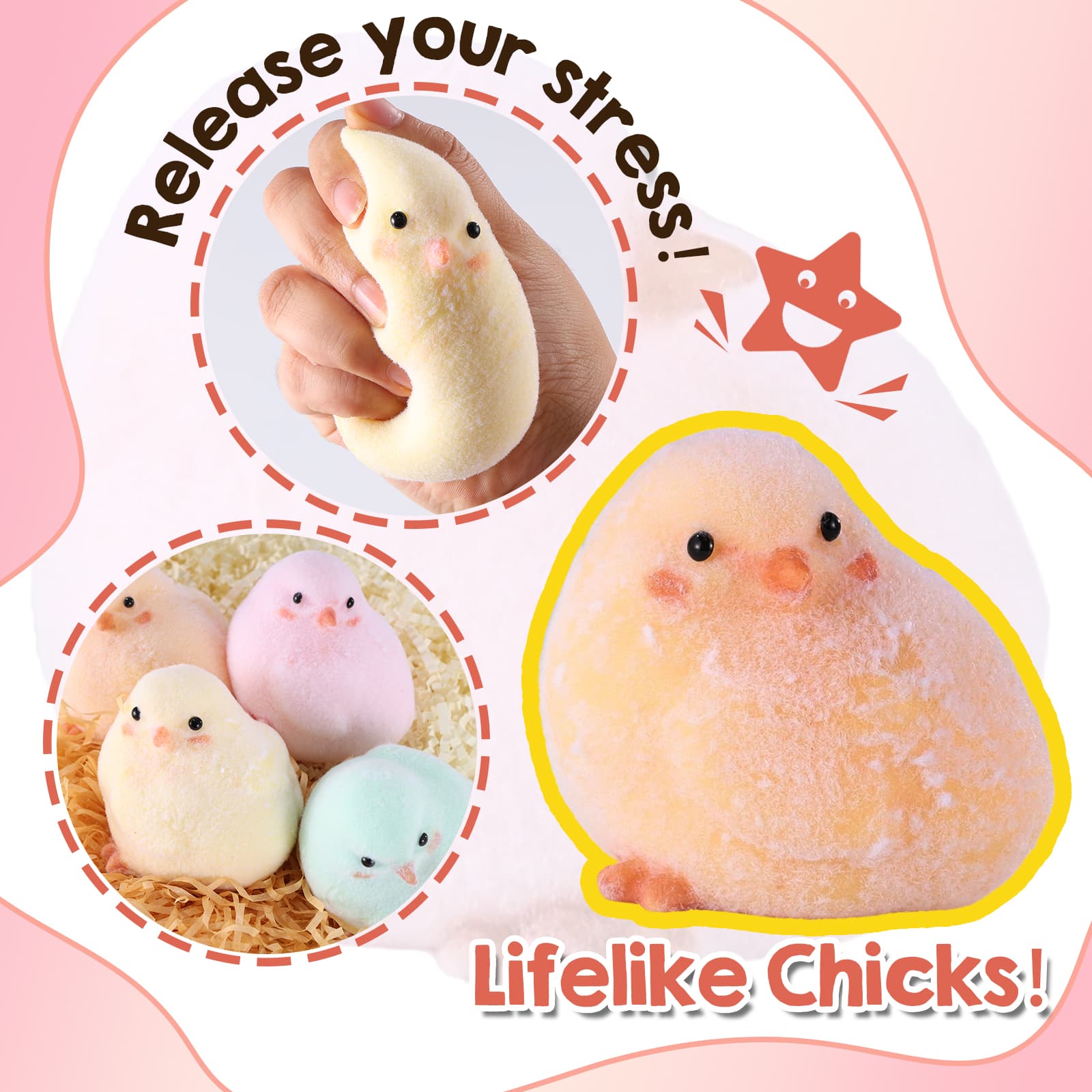 4-in-1 Hamster & Chick & Capybara Silicone Molds for Taba Squishy, 3D Animal Molds to Make Decompression and Cute Birthday Gift for Hamster Lover, Flexible and Durable Resin Mould - LET'S RESIN