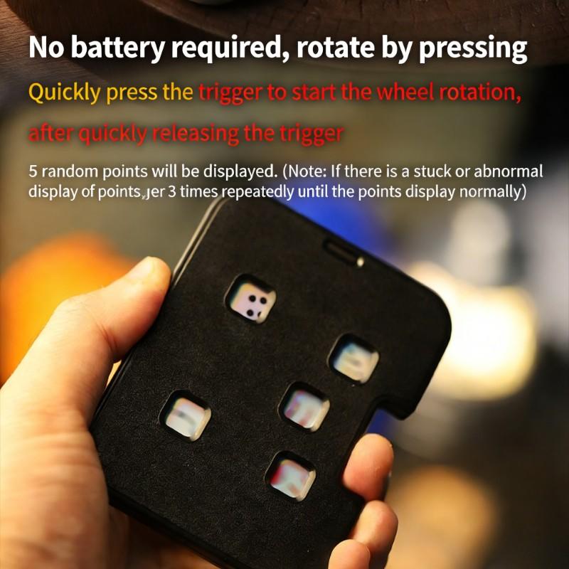 Press Button Dice Roller Game Cards, Tabletop Party Game Essential, Creative Gift for Boys, 5 Dice Tray Set, Must-Have Party Game