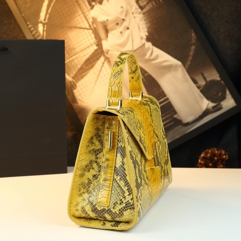 Elegant Snake Print Handbag, Luxurious Retro Small Square Bag, Chic Commuter Crossbody Bag, Unique Design Shoulder Bag