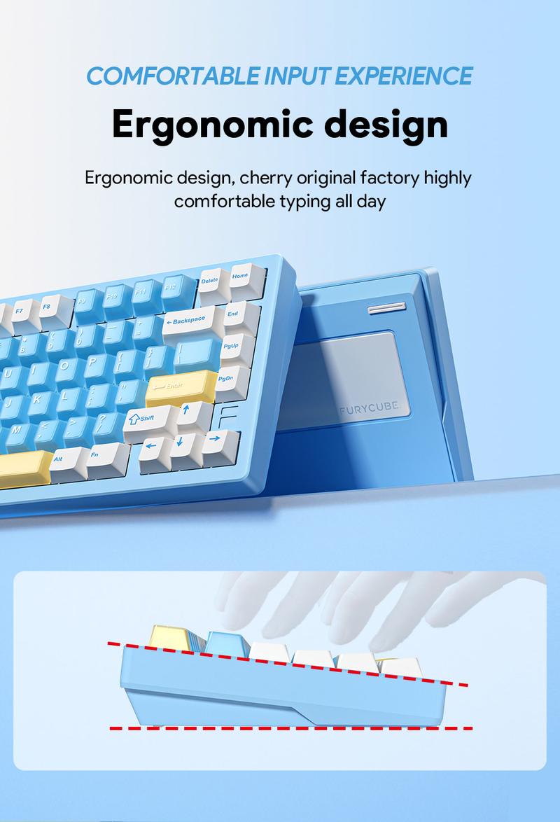 FURYCUBE F75PRO RGB Aluminium Mechanical Keyboard 75% GASKET Structure Bluetooth Gaming Keyboard