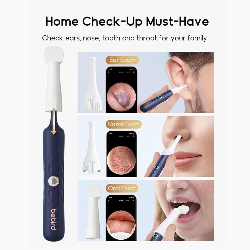 Bebird Earsight Plus D39R Ear Wax Removal Tool Camera Flexible Ear Otoscope Visual Picker Tweezers FSA HSA Eligible Item Ear Cleaning Kit for Family