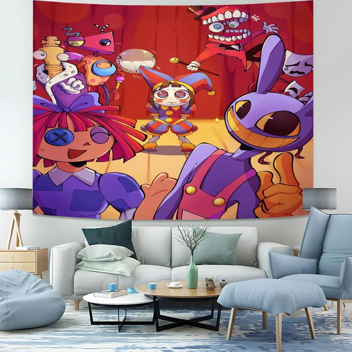 Circus Scary Patterned Tapestries For Home Decoration, Fashionable Room Flags, Unique Wall Art For Living Rooms And Bedrooms, Gifts For Children And Teenagers