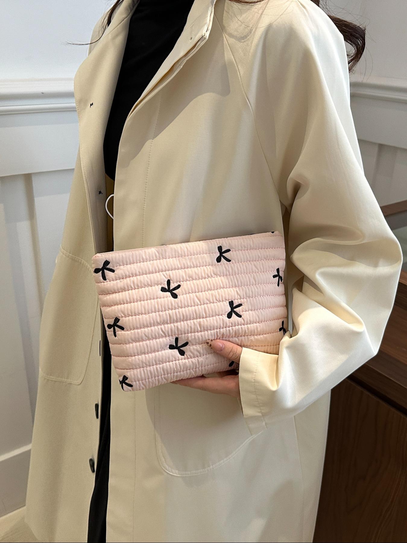 Women's Butterfly Design Handbag, Simple Foldable Storage Bag for Travel Gym Work Party Wedding, Perfect for Various Activities, Casual Trendy Purse