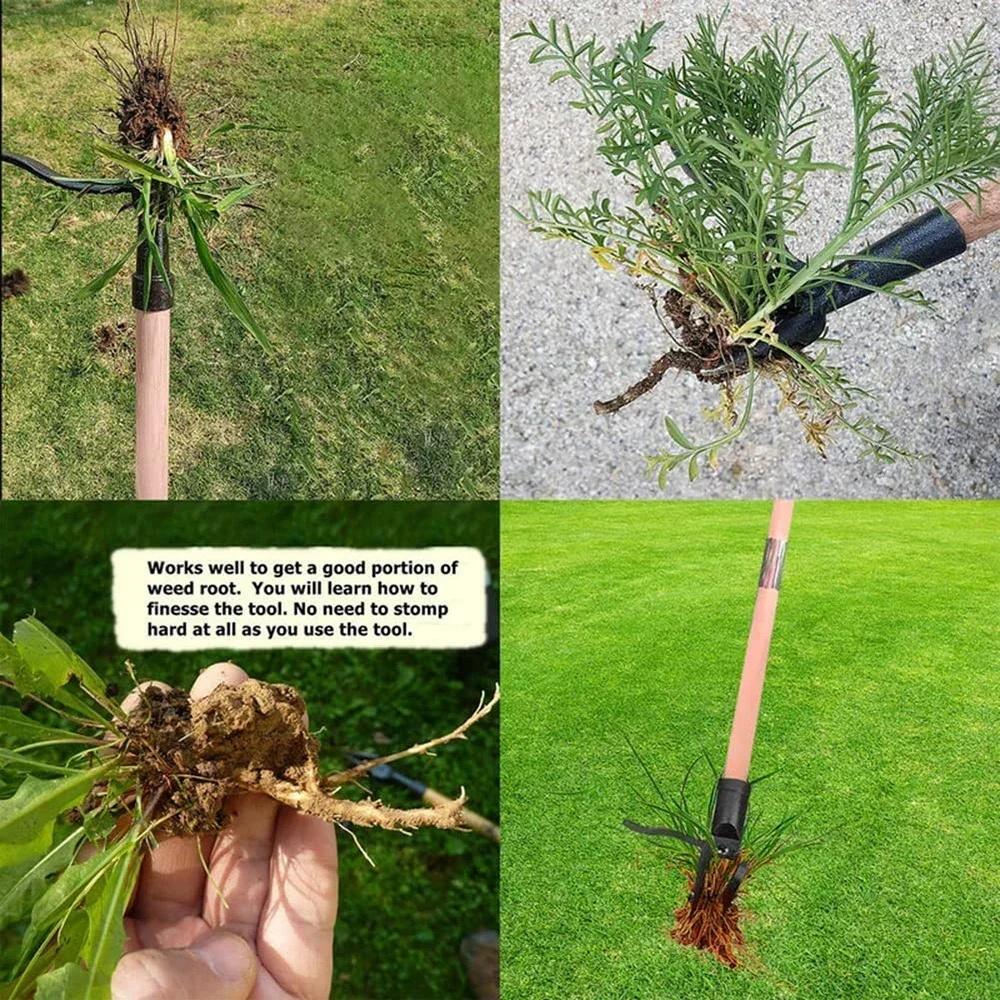 Standing Manual Ergonomic Weed Puller Set, Detachable Root Remover, Aluminum Alloy Garden Weeding Tool, Home Use Weed Removal Kit, Gardening Essential, Efficient, Garden Tools, Garden Supplies