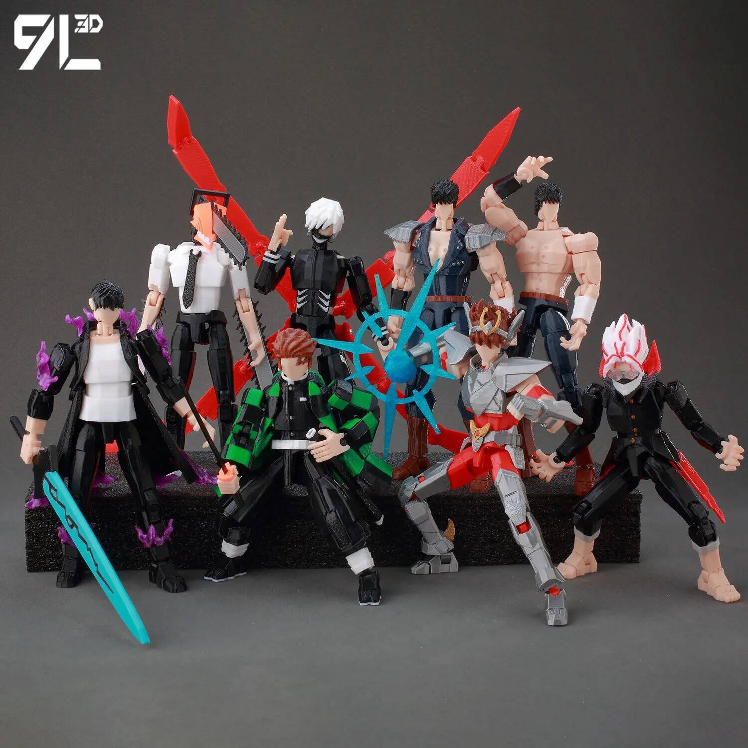 9L 3D Dummy13 Lucky13 Titan13 T13 Invincible Black And White Color Scheme Omni-Man Anime Multi-Jointed Toys Action Figures Gifts