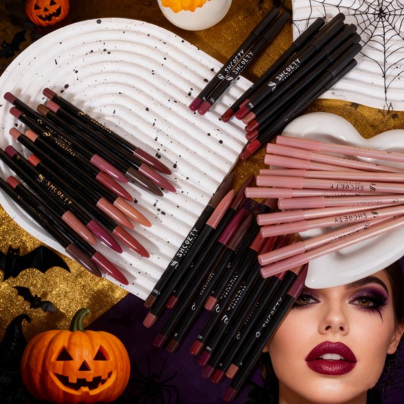 48-Color Matte Set, Lip Liner Kit, Waterproof and Long-Lasting, Easy to Apply for Full Lips, Defines Sexy, Unique Lips in Coffee Shades