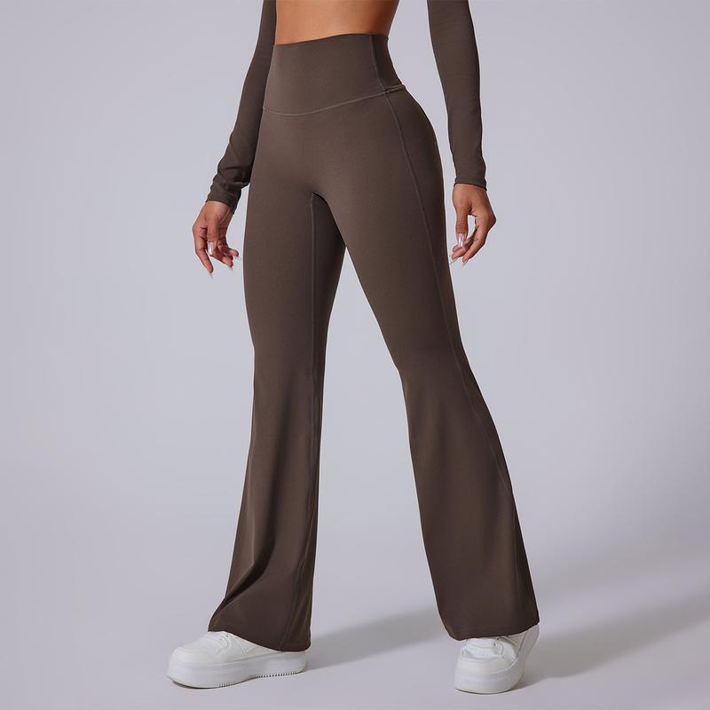 MASKERT Women's High Waisted Tummy Control Butt Lifting Shaping Yoga Bootcut Leggings for Training & Casual Wear