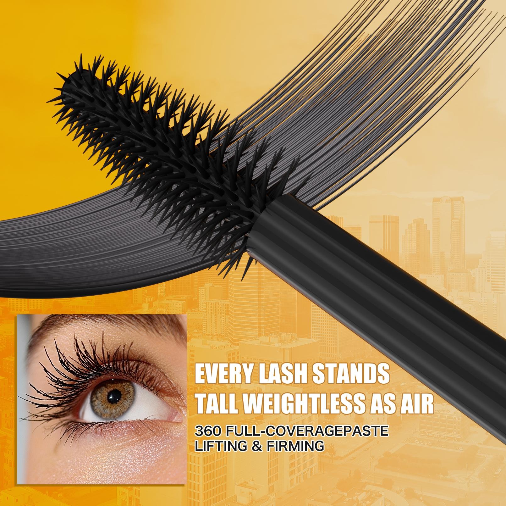 Leopard Print Waterproof Volume Mascara, Long-Lasting Natural Curling, Smudge-Proof, Professional Eye Makeup, Beach & Sweat Proof, Lash Enhancing Mascara for Women