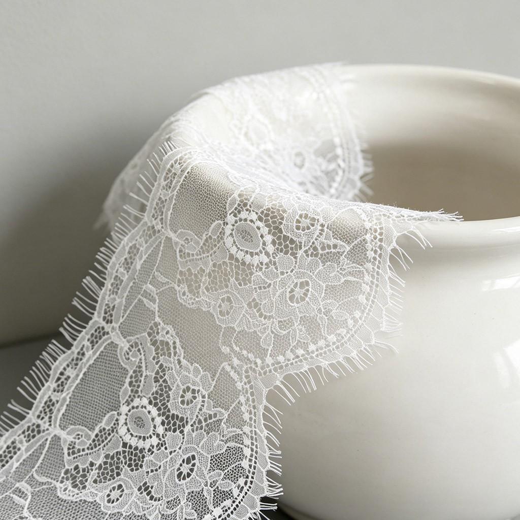 3m Per Pack, 15.5cm Width, Eyelash Trim, Cutout Lace, Sewing Supplies, DIY Accessories for Home Curtains, Clothing Embellishments